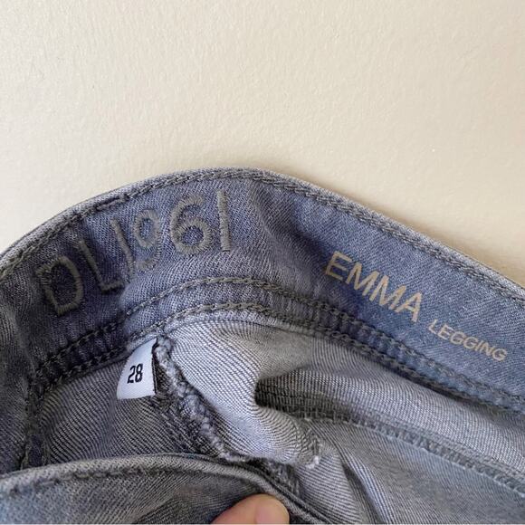 DL1961 | Emma Leggings Jeggings Skinny Jeans Low Rise Distressed Gray Size 28 - Picture 8 of 8